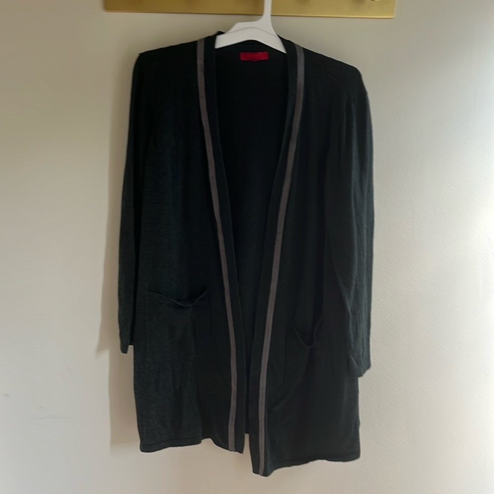 Very Dark Green & Bedazzled Cardigan by Jennifer Lopez Size Large
